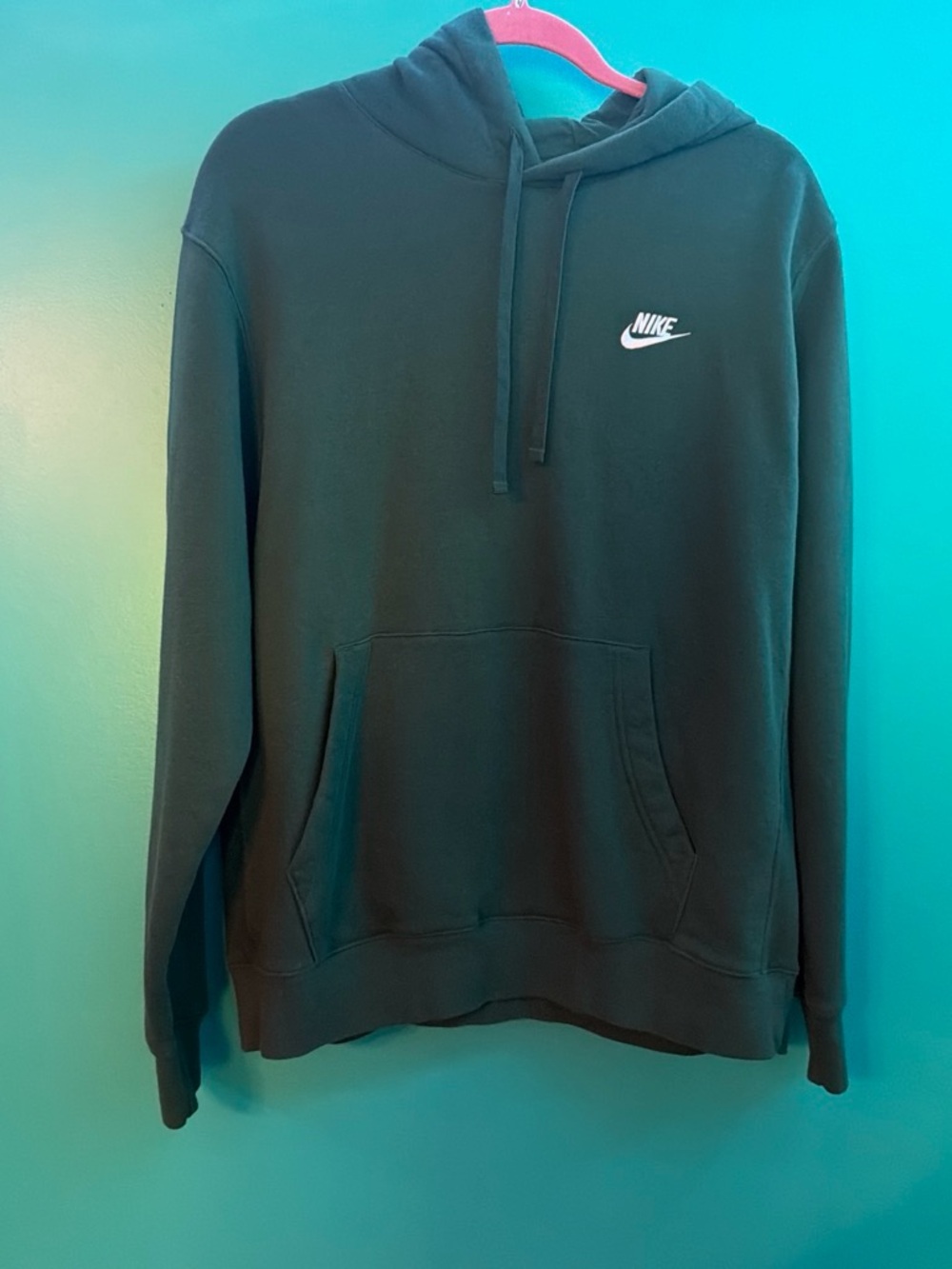 Nike Green Pullover Hoodie with White Swoosh